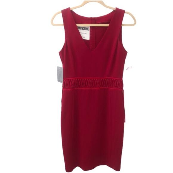 Moschino Couture Laced Sleeveless Sheath Dress 40 NWOT - Picture 3 of 9